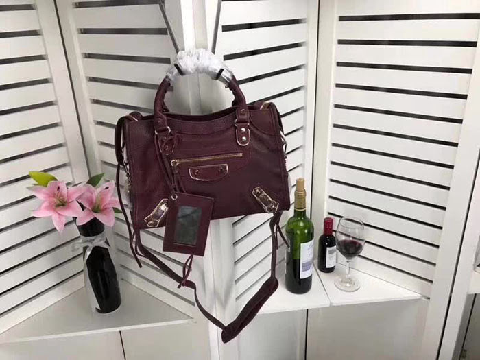 BALENCIAG巴黎世家 經典機車 原版 山羊皮包邊五金款 手提肩背斜挎包  BL1426